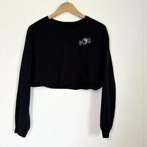 T&C Surf Designs Hawaii Ocean Koi Fish Camo Long Sleeve Crop Top Women's Medium